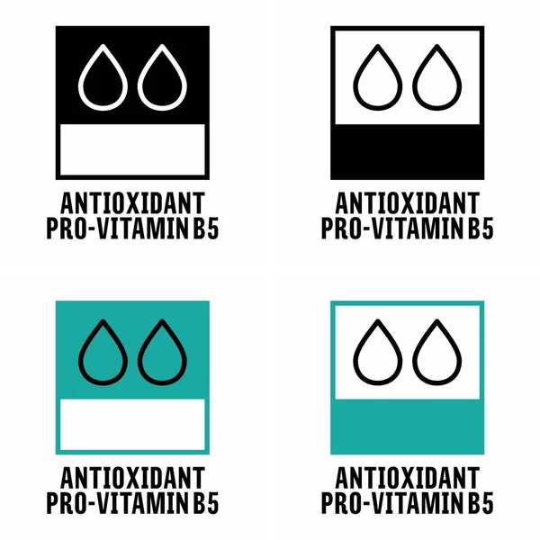 Antioxidant Pro Vitamin Vector Information Sign — Stok Vektör