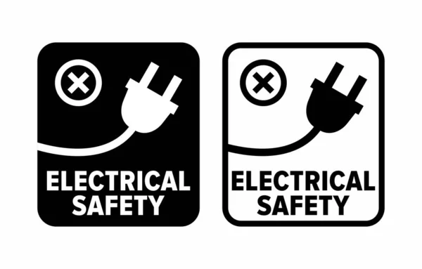 Electrical Safety Vector Information Sign — Vetor de Stock