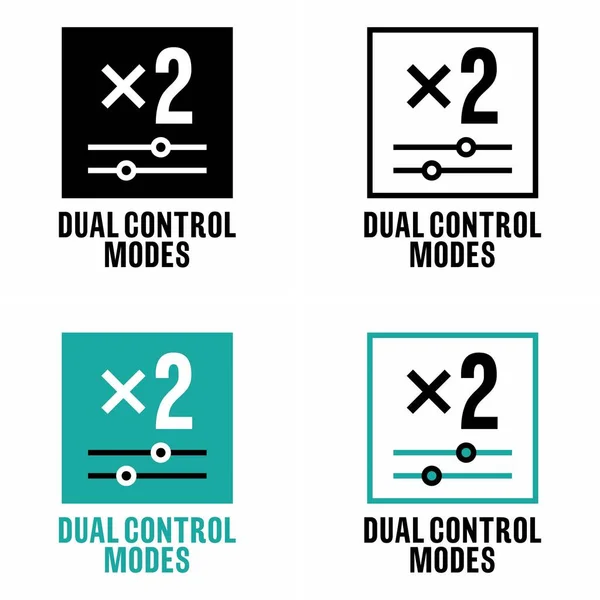 Dual Control Modes Vector Information Sign — Vector de stock
