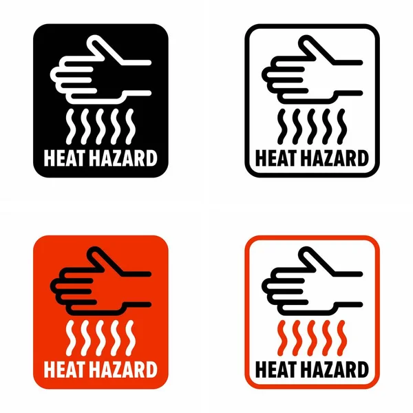 Heat Hazard Vector Information Sign — 图库矢量图片