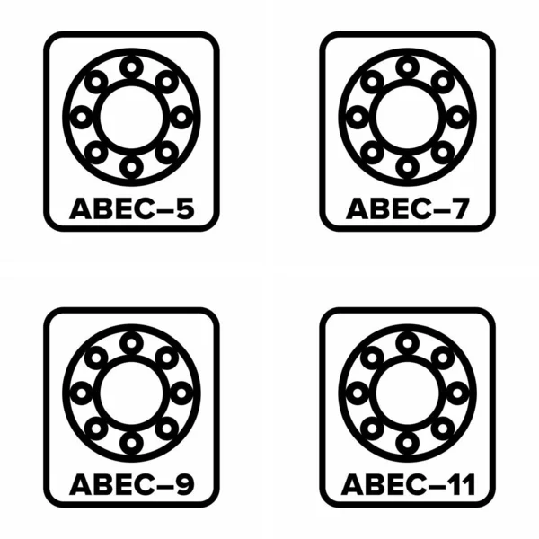 Abec Scale Ball Bearing Vector Information Sign — Archivo Imágenes Vectoriales