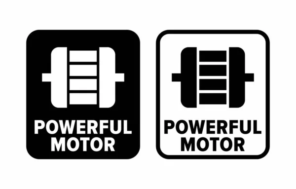 Motor Poderoso Sinal Informação Vetorial — Vetor de Stock