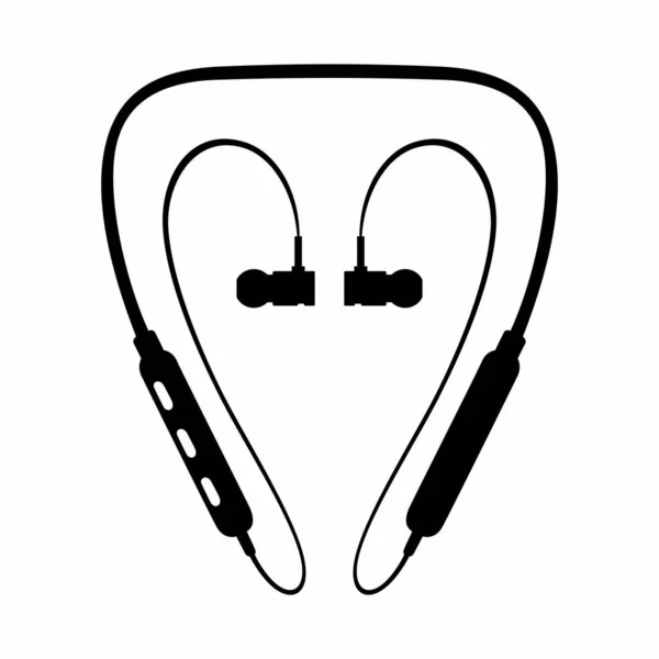 Modern Sport Wireless Headphones Volume Control — 图库矢量图片