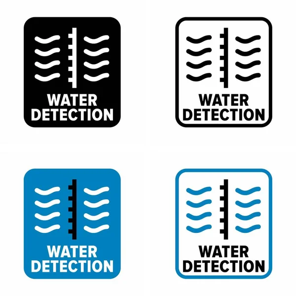 Wassererkennung Vektor Informationsschild — Stockvektor