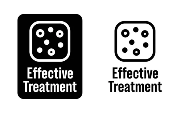 Effective Treatment Vector Information Sign — Stok Vektör
