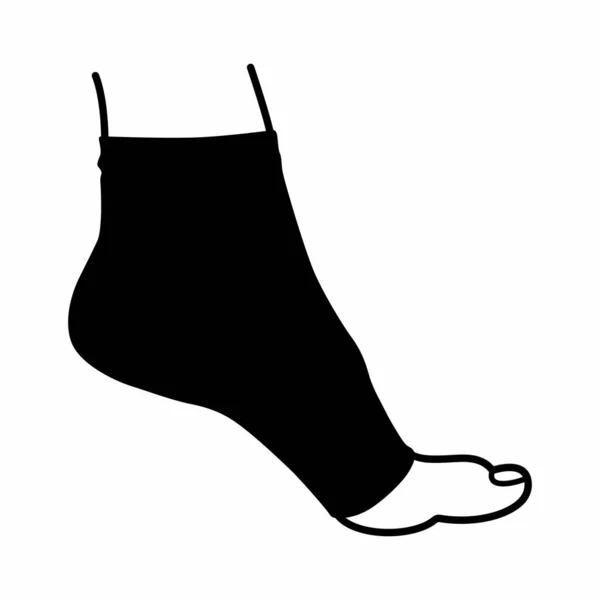 Κάλτσα Συμπίεσης Κατά Της Αρθρίτιδας Αθλητικό Πόδι — Διανυσματικό Αρχείο
