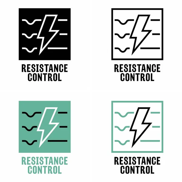 Control Resistencia Signo Información Vectorial — Vector de stock