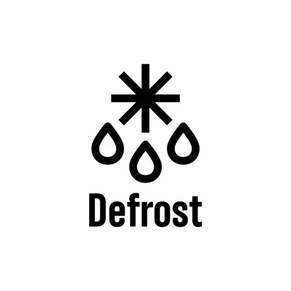Defrost Property Vector Information Sign — Vetor de Stock