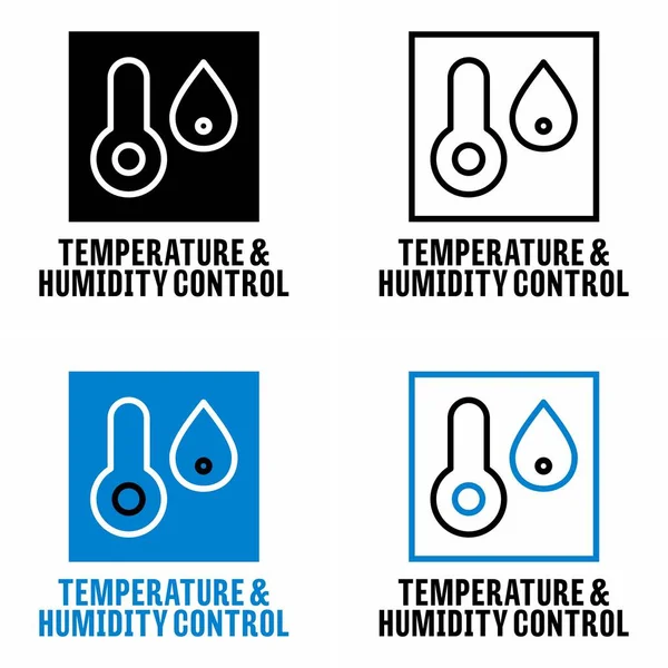 Temperature Humidity Control Vector Information Sign — 图库矢量图片