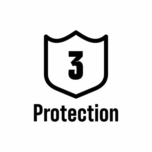 Three Protection Vector Information Sign — Stockvector