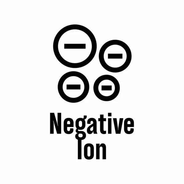 Negative Ion Vector Information Sign — Archivo Imágenes Vectoriales