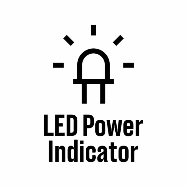 Led Power Indication Vector Information Sign — Stock Vector