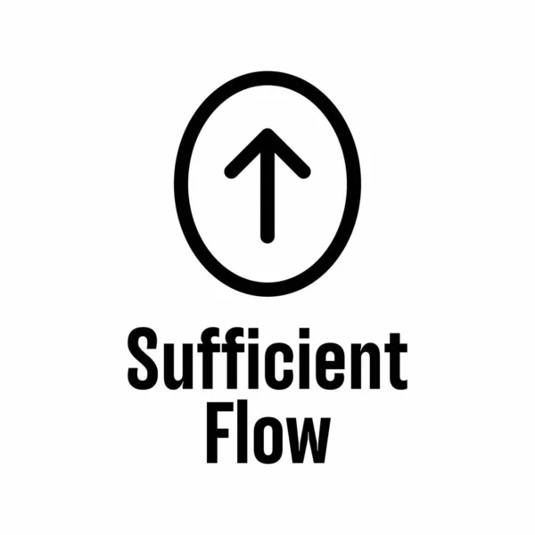 Sufficient Flow Vector Information Sign — Stock Vector