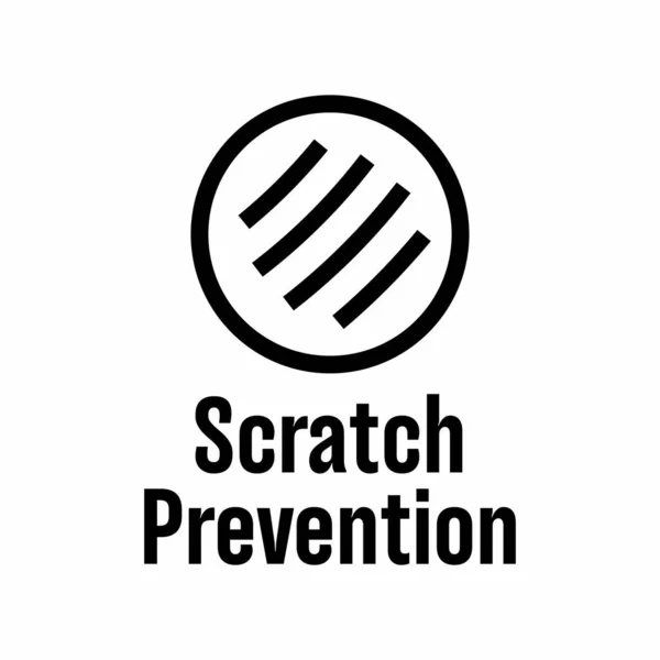 Scratch Prevention Vektor Informationsschild — Stockvektor