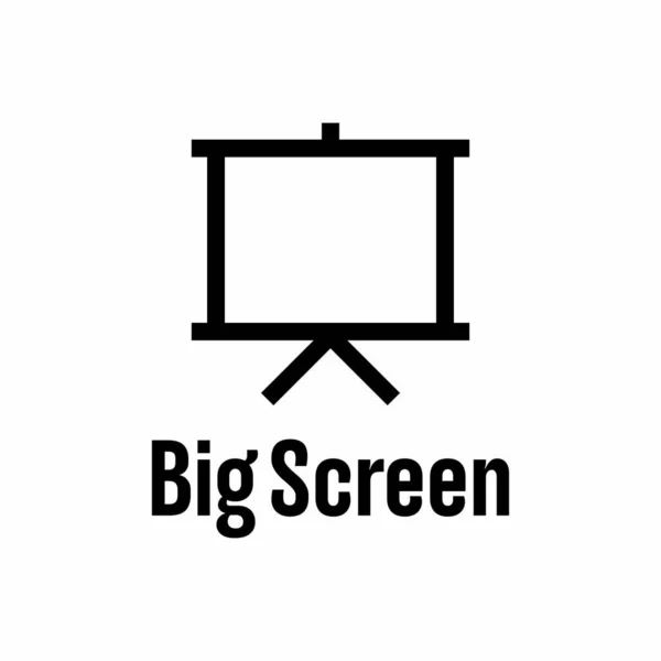 Big Screen Sinal Informação Vetorial — Vetor de Stock