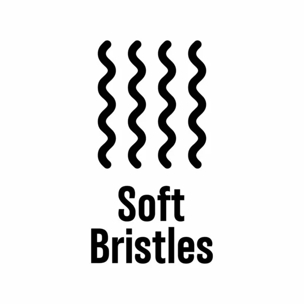Soft Bristles Segno Informazione Vettoriale — Vettoriale Stock