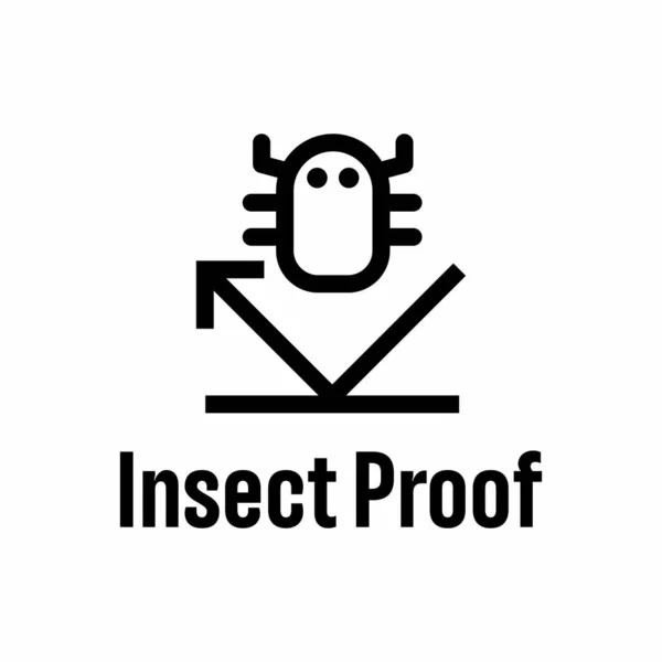 Insect Proof Sinal Informação Vetorial — Vetor de Stock