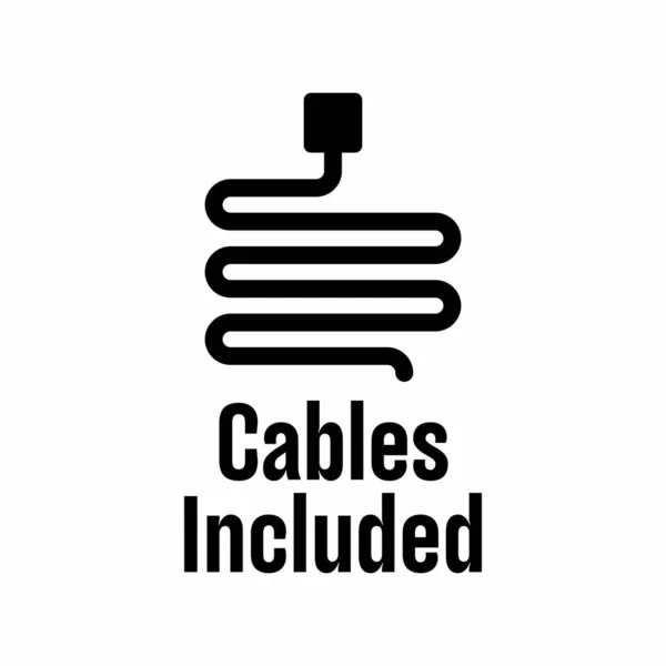 Kabel Termasuk Simbol Vektor Informasi - Stok Vektor