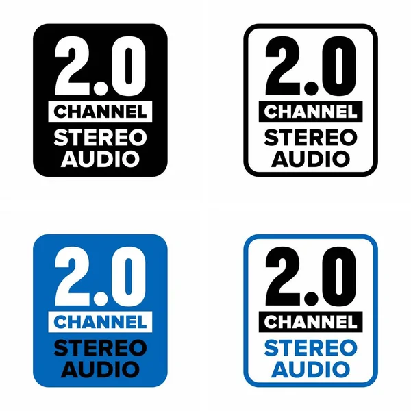 Kanal Stereo Audio Information Vektor Symbol — Stock vektor