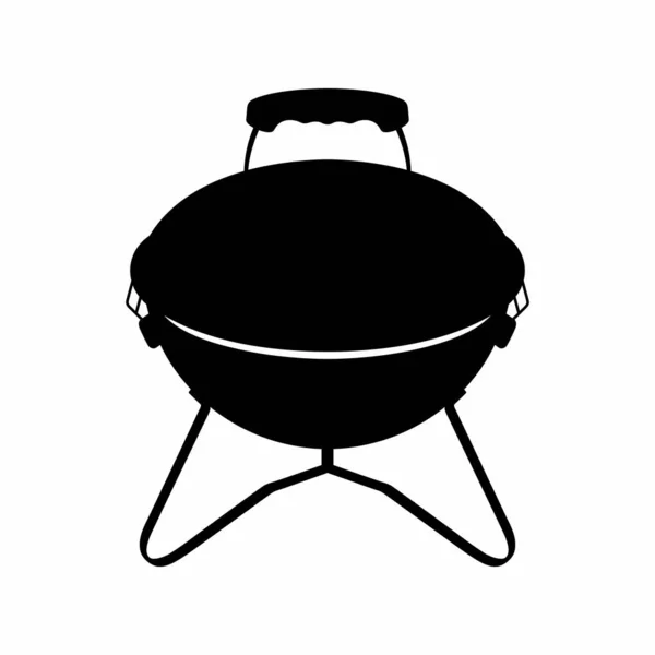 Compact Portable Tabletop Charcoal Grill — Stock Vector
