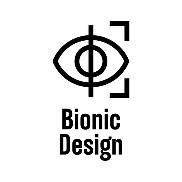 Segno Informazione Vettoriale Bionic Design — Vettoriale Stock