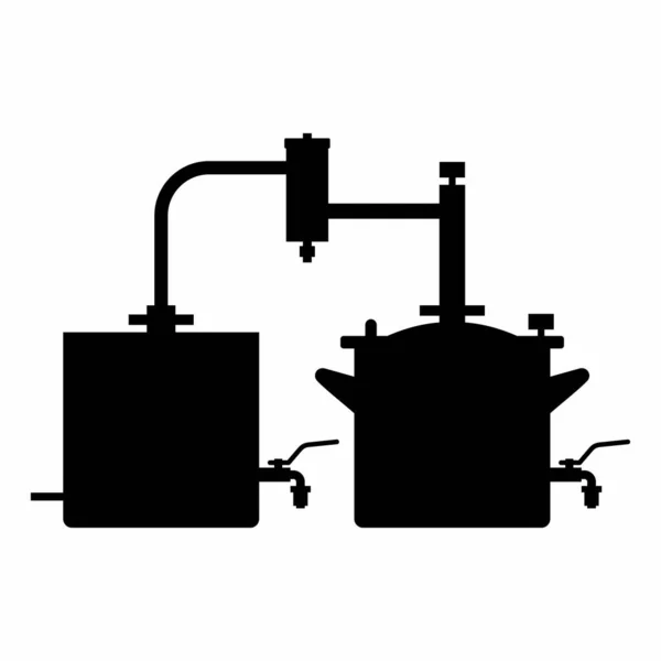 Alcoholdistilleermachine Spijlenmaker — Stockvector