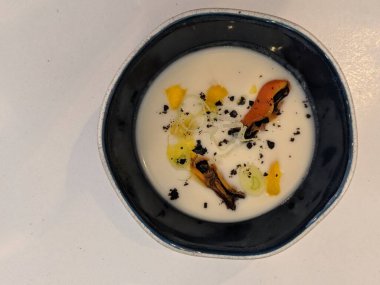 Çorbanın mutfak fotoğrafı.