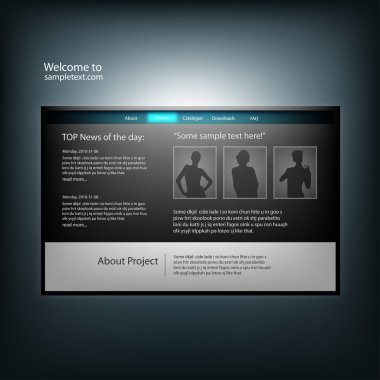 vektör, Web site tasarım şablonu.