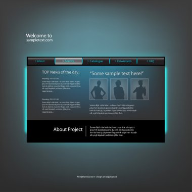 vektör, Web site tasarım şablonu.