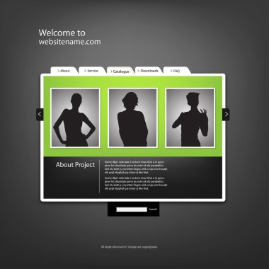 vektör, Web site tasarım şablonu.