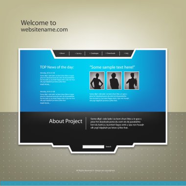vektör, Web site tasarım şablonu.
