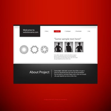vektör, Web site tasarım şablonu.