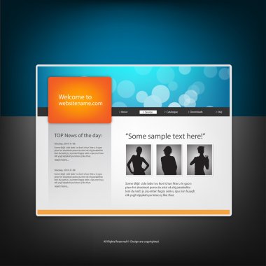 vektör, Web site tasarım şablonu.