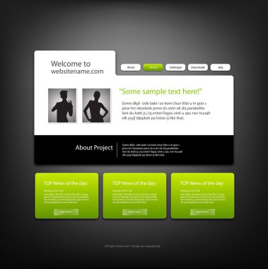vektör, Web site tasarım şablonu.