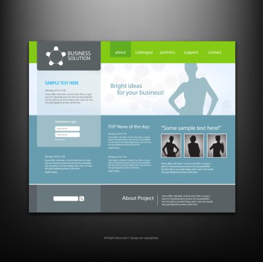 Web sitesi tasarım şablonu.