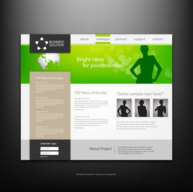 Web sitesi tasarım şablonu.