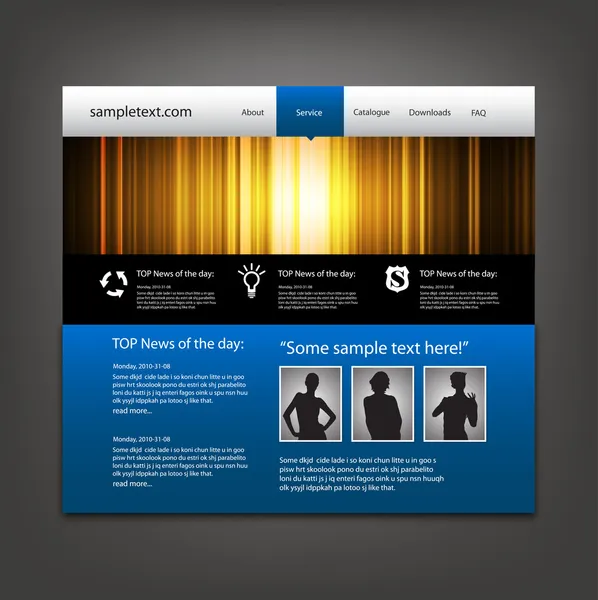 Modèle de conception de site Web. Vecteur . — Image vectorielle