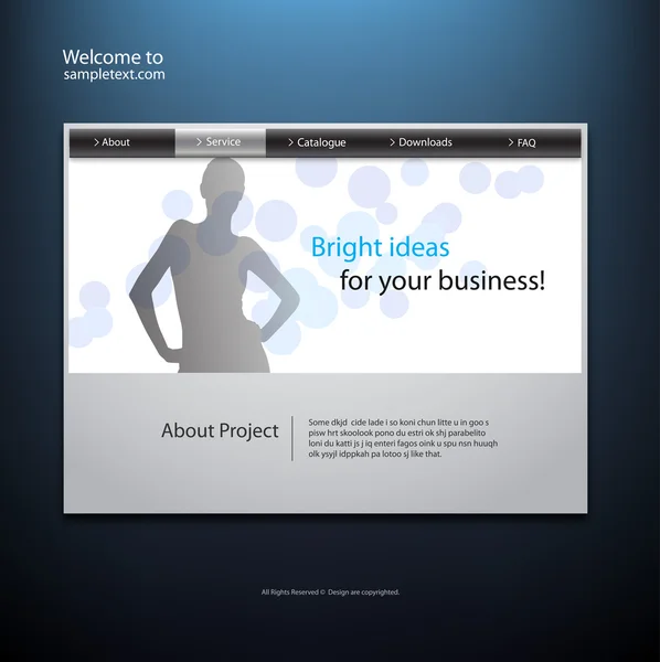 Vektör, Web site tasarım şablonu. — Stok Vektör
