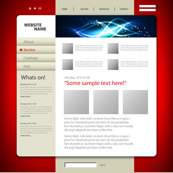 шаблон веб-сайта, вектор
.