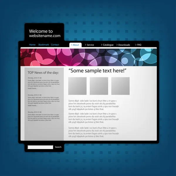 Modelo de design web site, vetor . —  Vetores de Stock