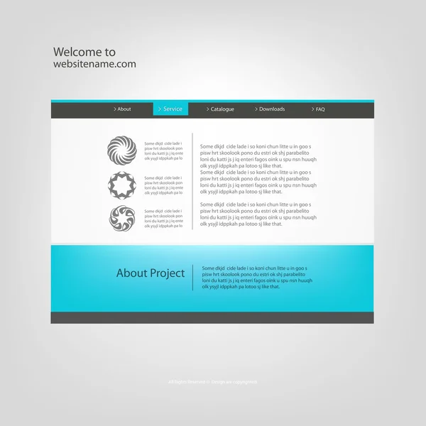 Web site design mall, vektor. — Stock vektor