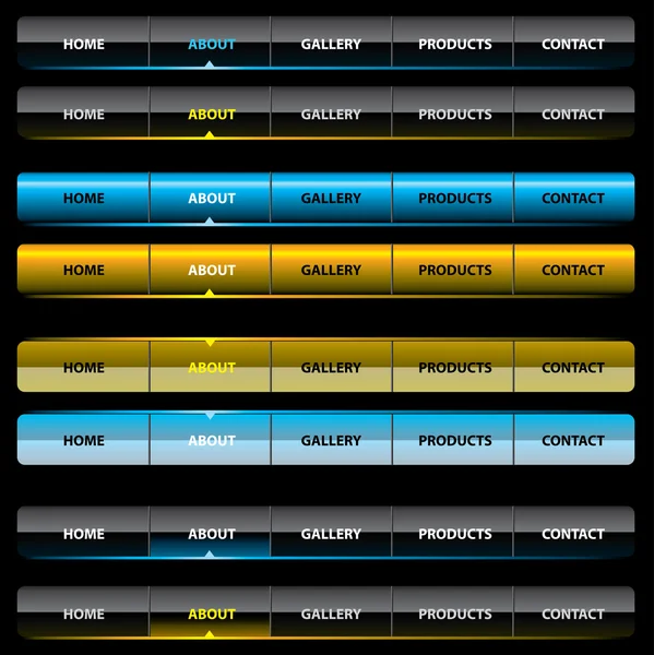 Web navigation templates — Stock Vector
