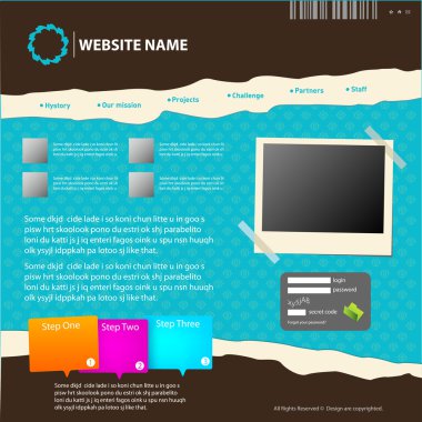 vektör, Web site tasarım şablonu.