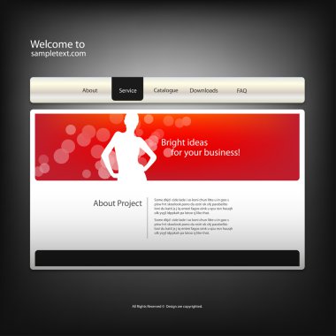 Web sitesi tasarım şablonu.