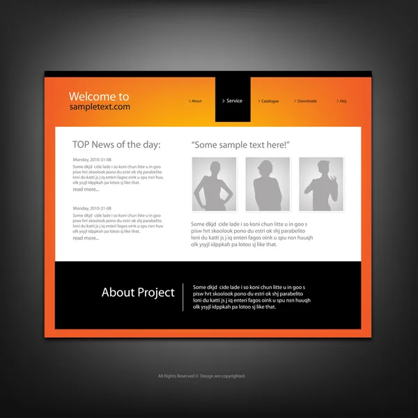 Website ontwerpsjabloon — Stockvector