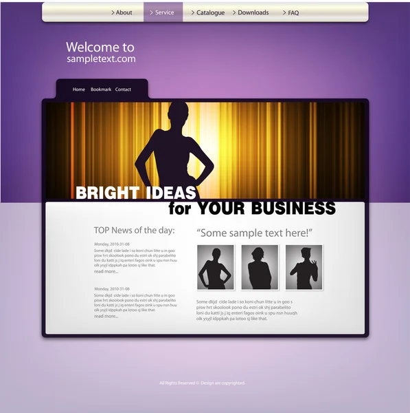 ウェブサイトのデザインテンプレート — ストックベクタ