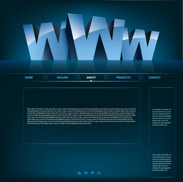 Plantilla de diseño del sitio web, vector . — Archivo Imágenes Vectoriales
