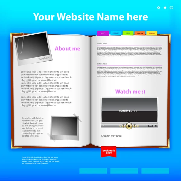 vektör, Web site tasarım şablonu.