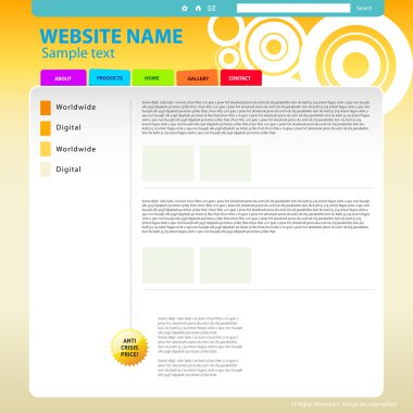 vektör, Web site tasarım şablonu.