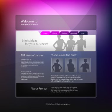 Web sitesi tasarım şablonu